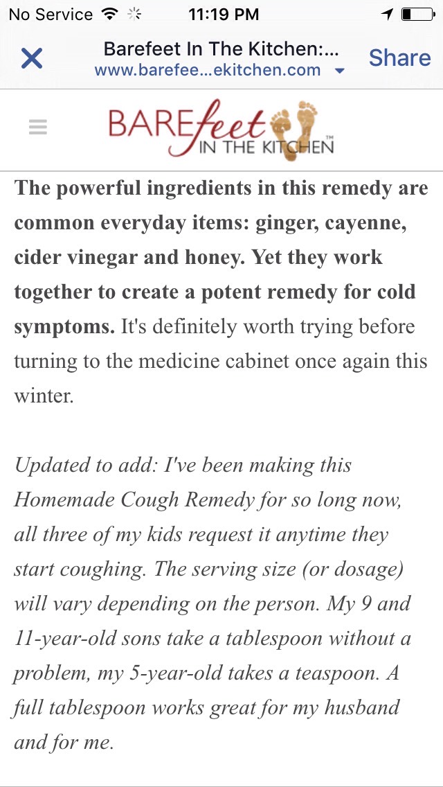 Homemade All Natural COUGH REMEDY!!😉😉👍🏼👍🏼