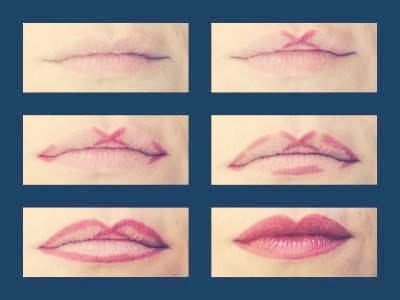 Apply your lipliner like this to get an even Cupid’s bow shape.