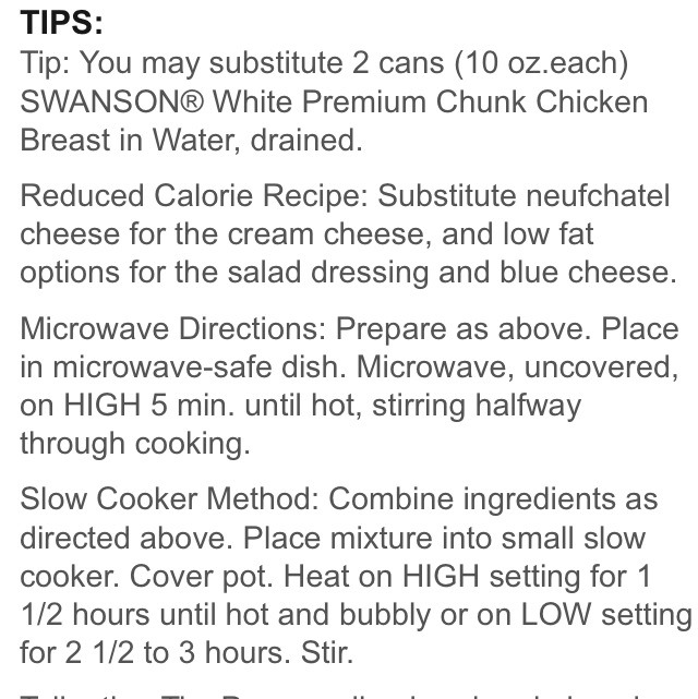 yummy buffalo wing dip I use cheddar cheese and if find the best chips are tostitos scoops