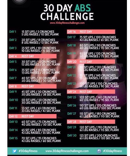 30 Day Workout Challenge 