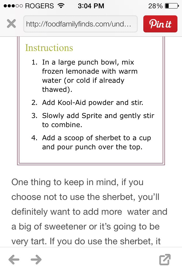 "Under The Sea" Blue Raspberry Lemonade Sherbert Punch