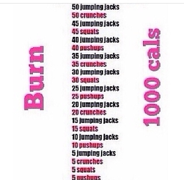 Burn 1000 Calories At One Day