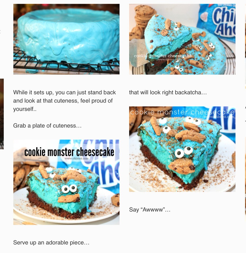 Cookie Monster Cheesecake 