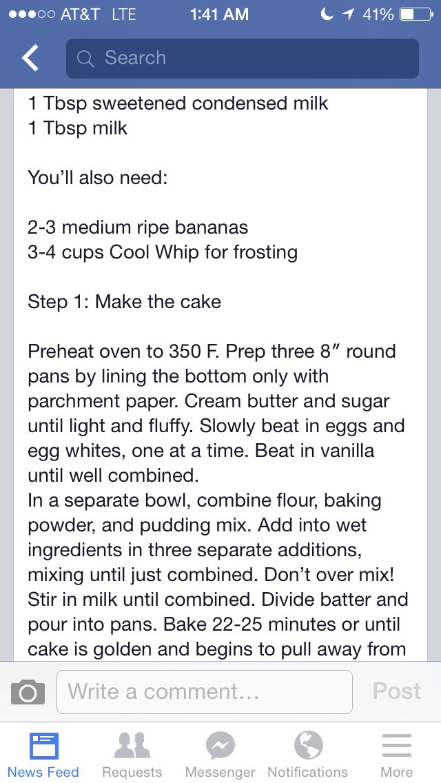 Banana Pudding Cake