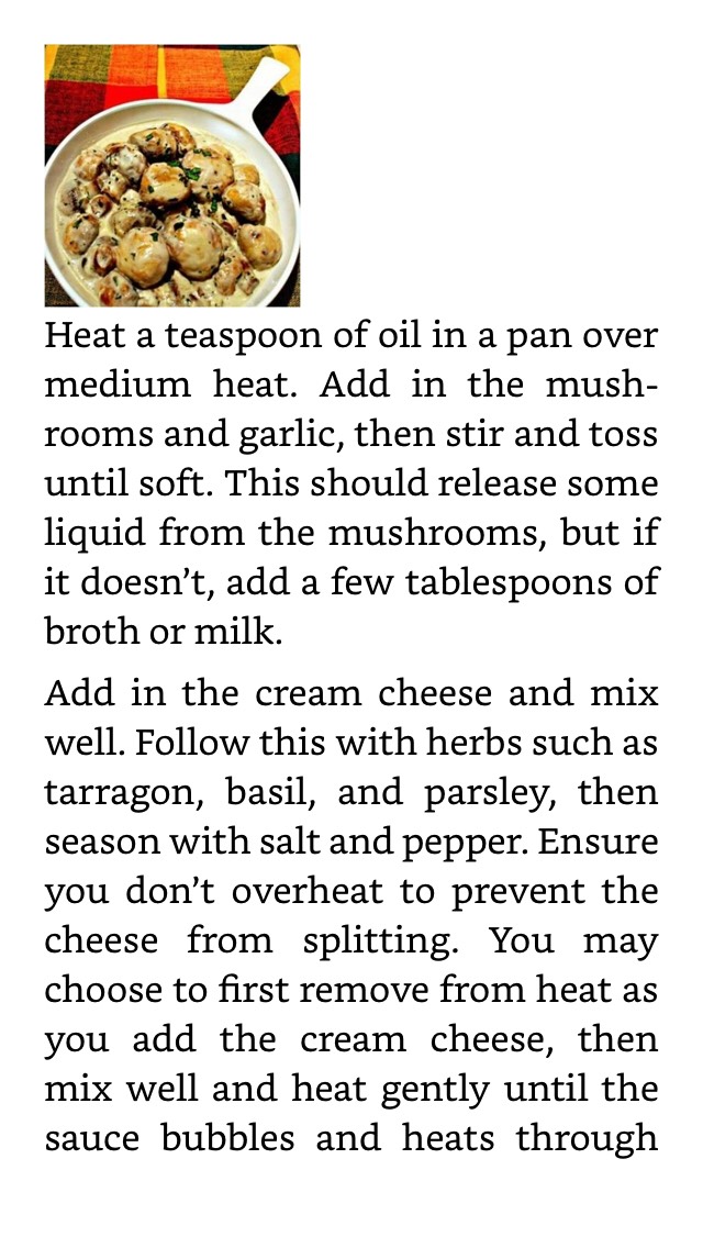 Creamy Garlic Mushrooms Recipe