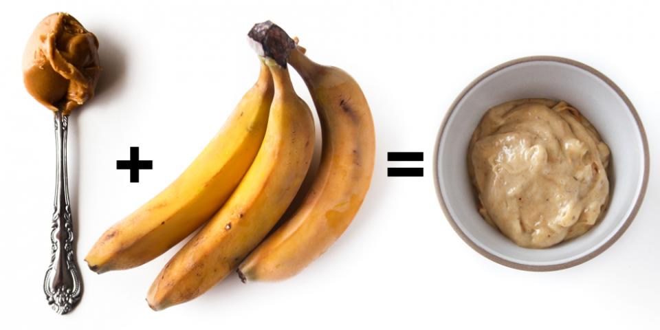 4. Smooth Peanut Butter + Frozen Bananas = Delicious Soft Serve