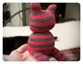 6.Now hand stitch to attach the head to the neck of the body.