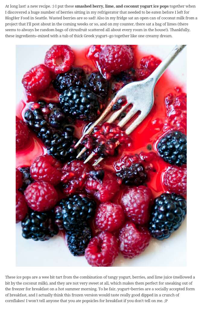 Berry Lime And Coconut Popsicles! 
