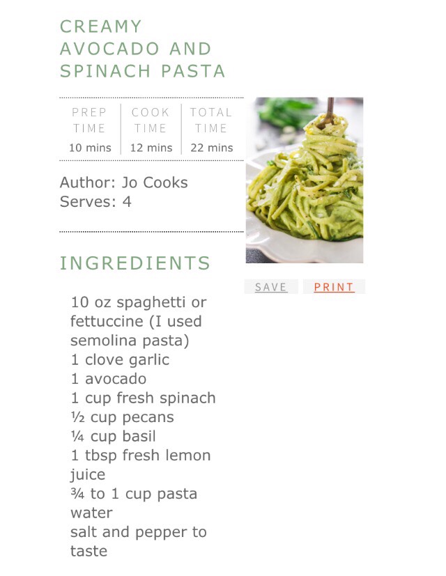 Creamy avocado spinach pasta 😍❤️