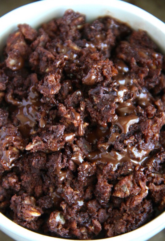 Brownie batter breakfast bake #yum #worthwakingupfor 