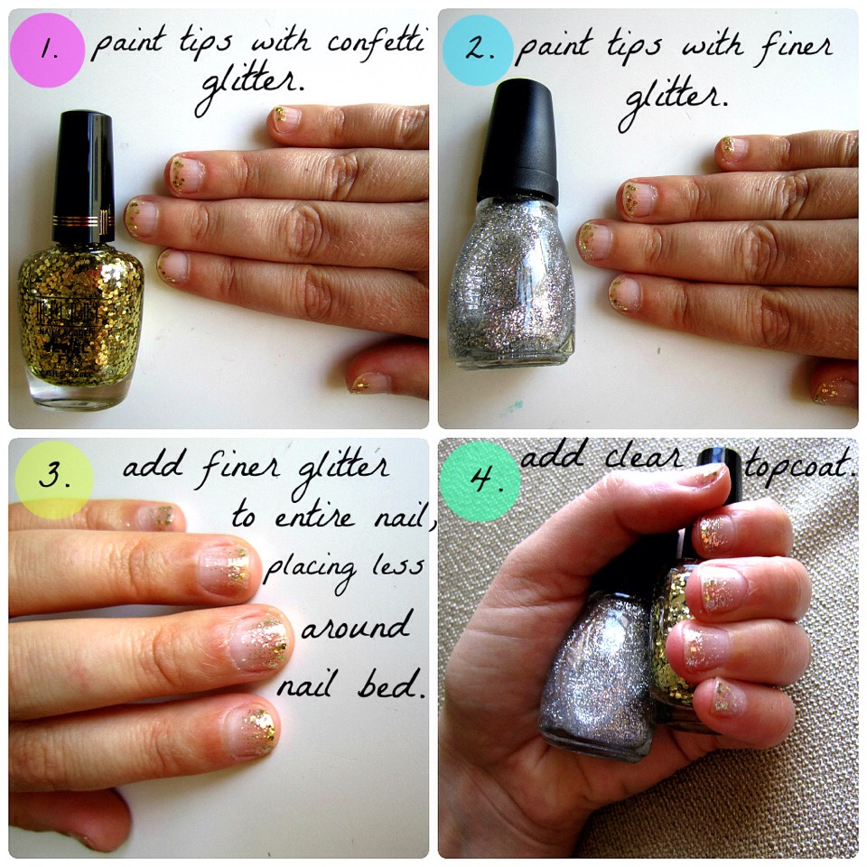 Easy Glitter Nail Tutorial😊🙌