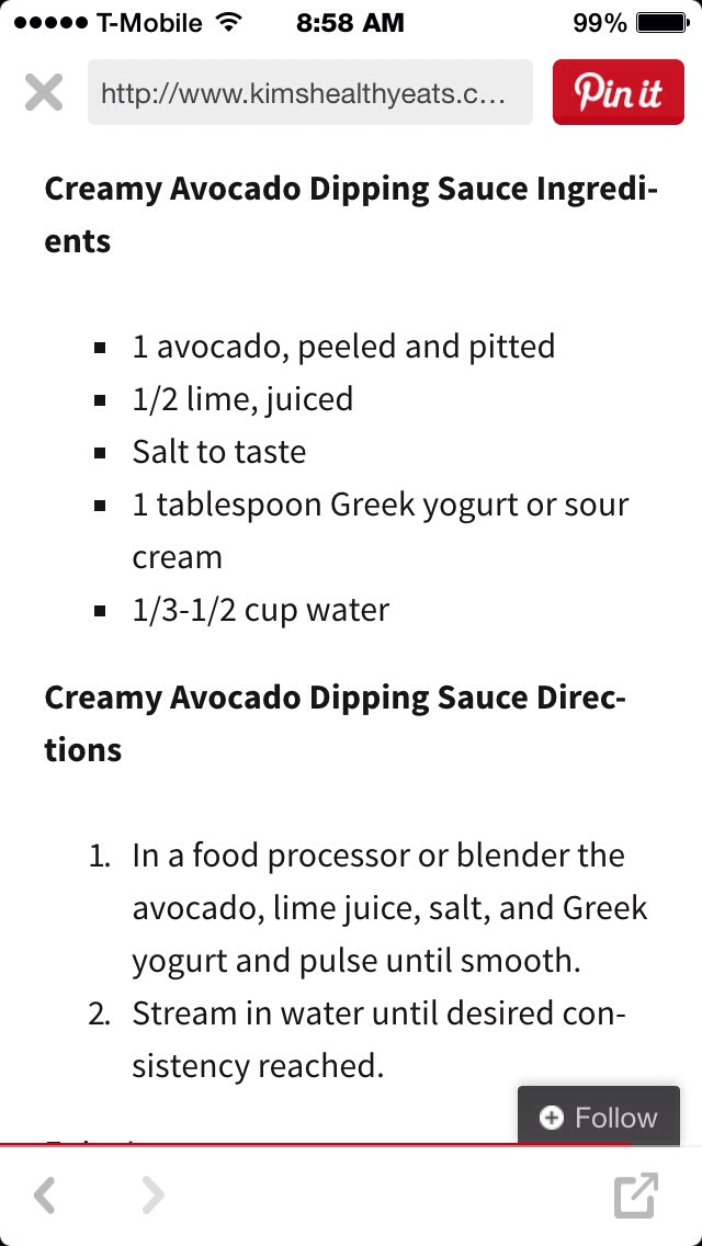 😍Baked  Crispy Chicken Tenders With Creamy Avocado Sauce😍 