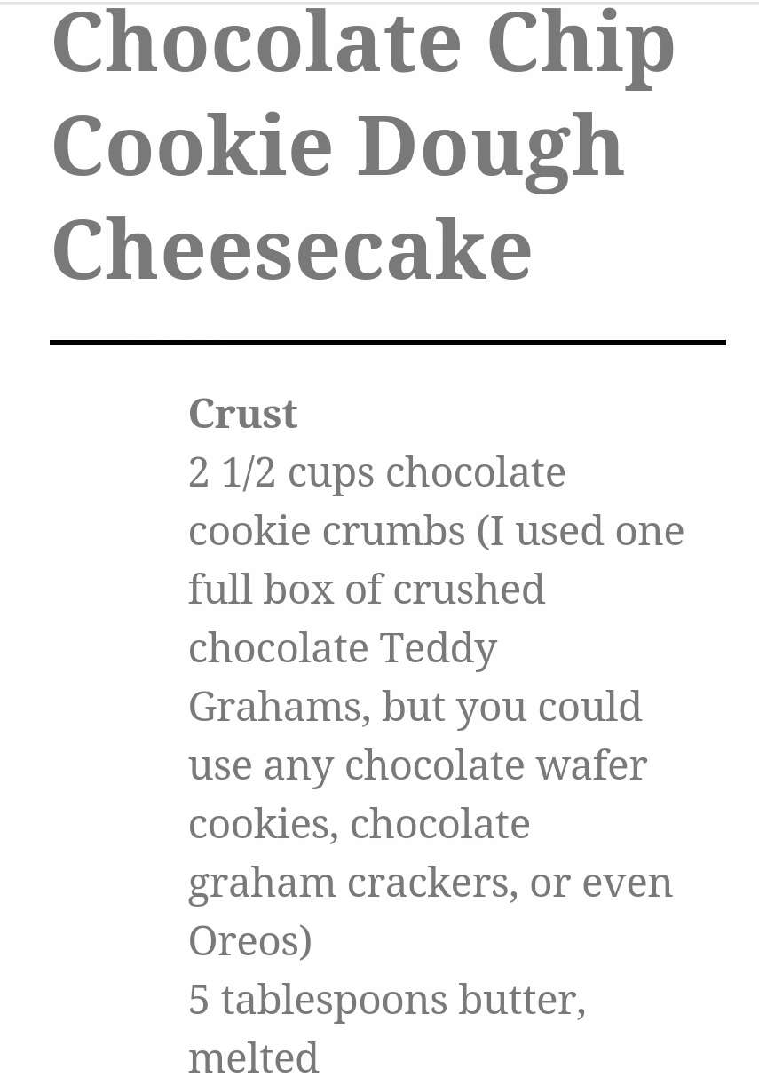   Chocolate Chip Cookie Dough Cheesecake!!!!