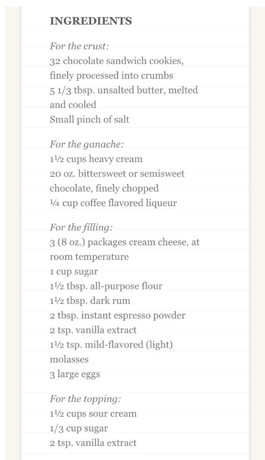 "CAPPUCCINO FUDGE CHEESECAKE"