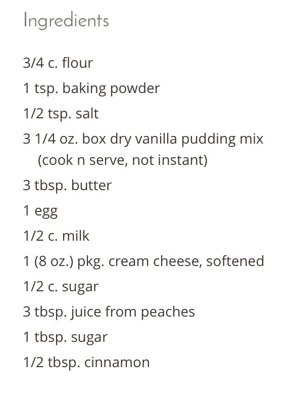 Peach Cream Cheese Cake 