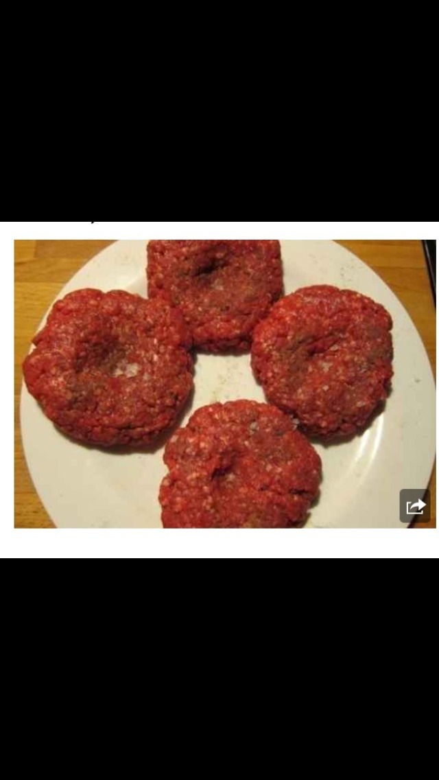 Keeps burgers flat so they don't shrivel up when you cook them