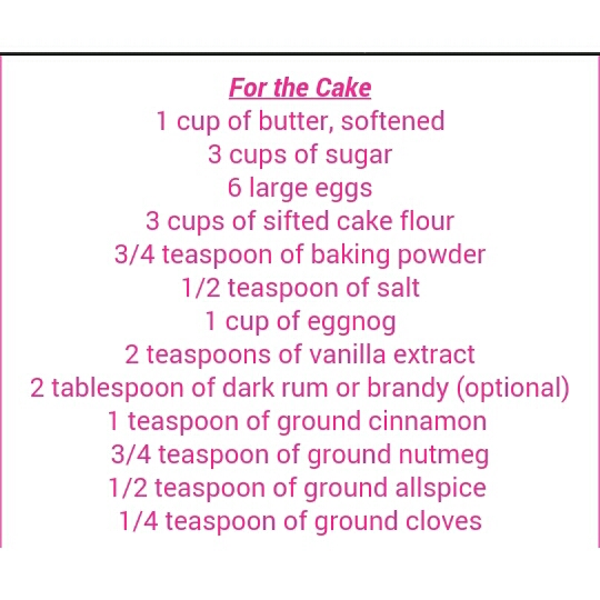 Spiced Eggnog Bundt Cake