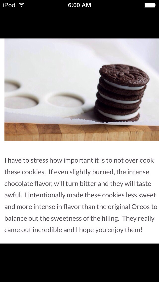 Homemade Oreo Cookies