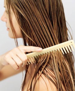 Make sure your hair is damp! 