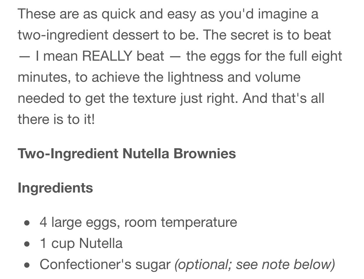 2 Ingredients Nutella Brownies. π«