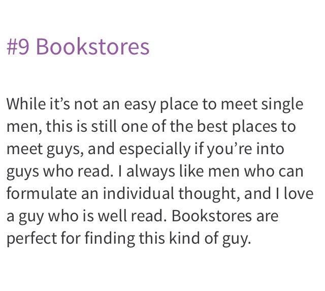 ✨👤10 Secret Spots To Meet Single Guys👤✨