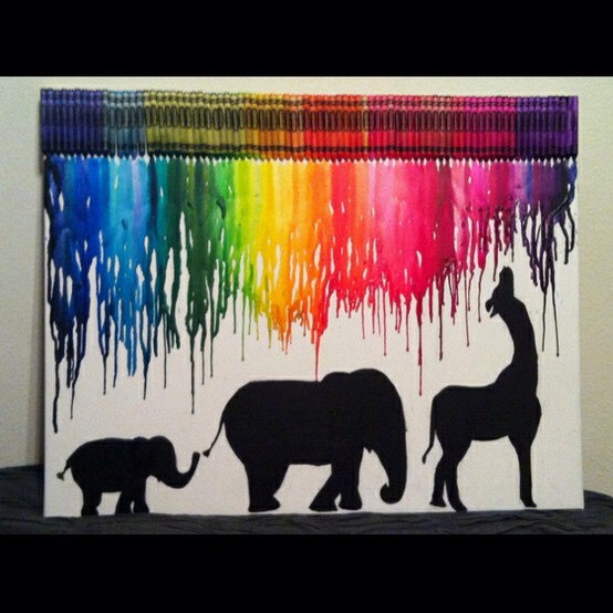 Melted Crayon Art Designs 