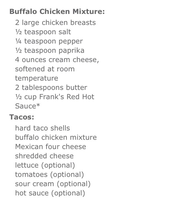 OVEN BAKED BUFFALO CHICKEN TACOS! 