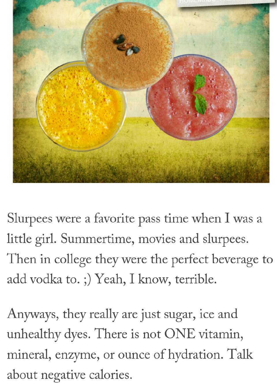 Homemade Slurpees!
