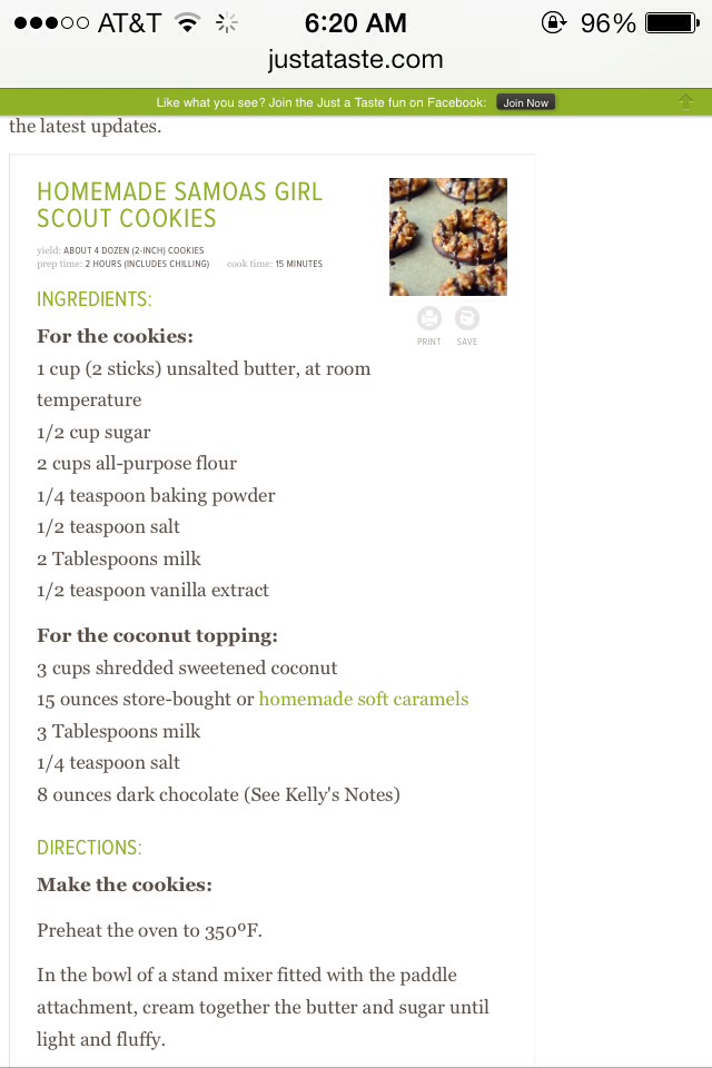 HOMEMADE SAMOAS GIRL SCOUT COOKIES

