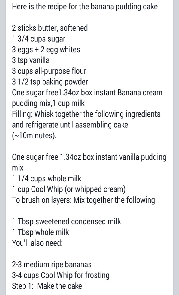 Banana Pudding Cake! ♥