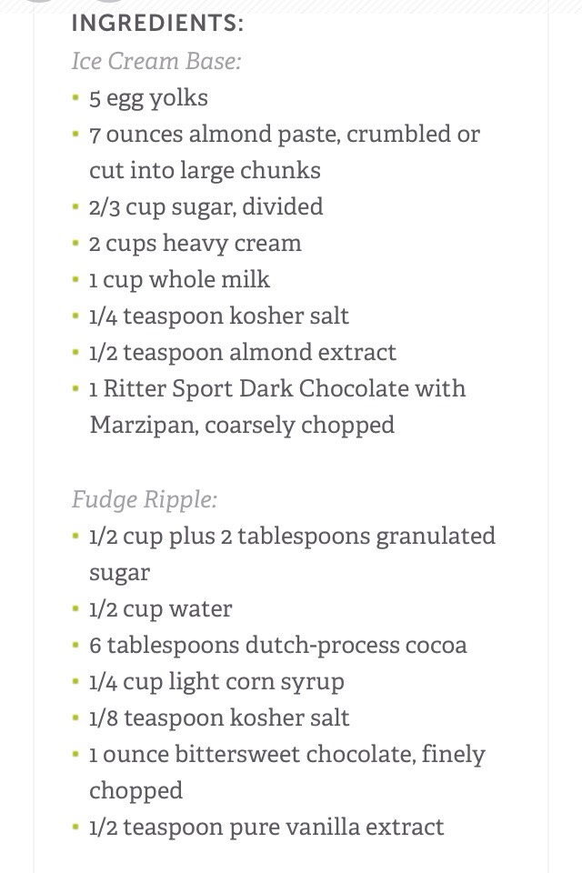 Creamy Dark Chocolate & Marzipan Ice Cream 