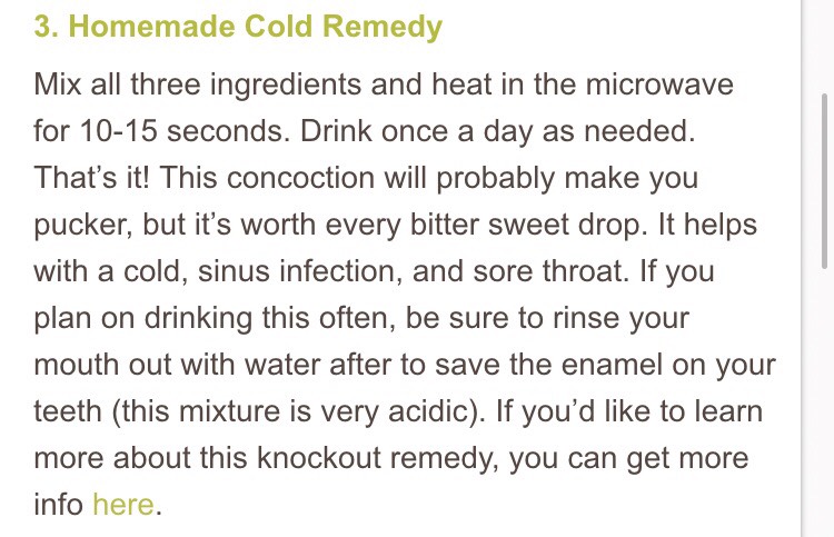 Homemade Cold Remedy