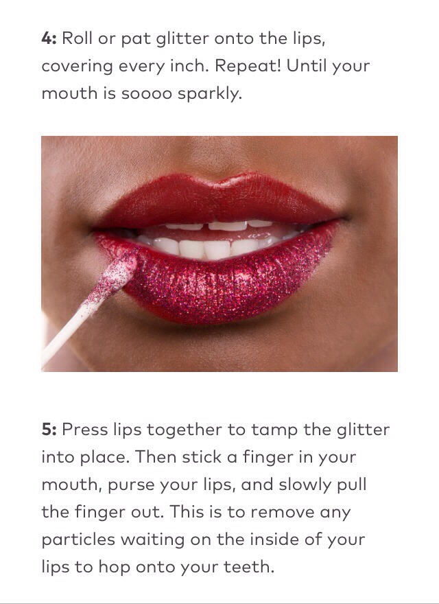DIY Glitter Lips 
