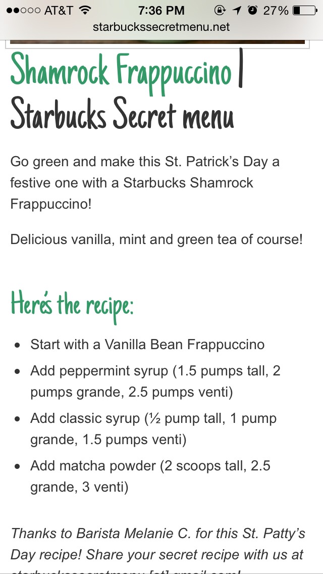 Starbuck Secret Menu Pt. 2