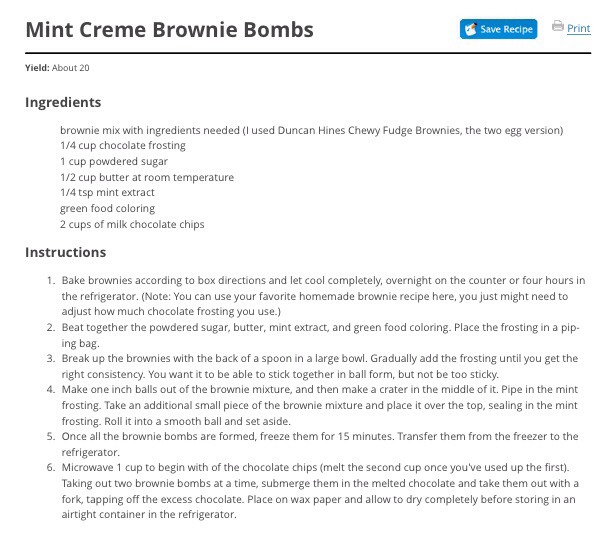💚🍫Mint Creme Brownie Bombs🍫💚