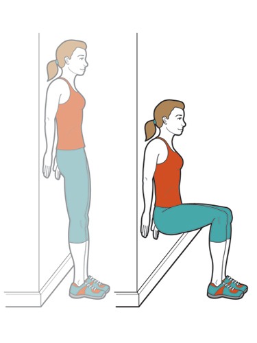 WALL SITS: You can do this easy peasy exercise while brushing your teeth, studying etc. It targets the quads so you can have gorgeous toned legs while doing everyday activities.