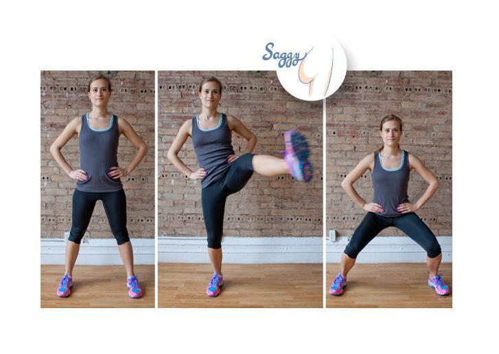The secrets for firming up flabby buttocks muscles and burning fat off the backside is The Sumo Squat, a big move that works even the deepest, hard-to-hit muscle fibers of the hips and buttocks.