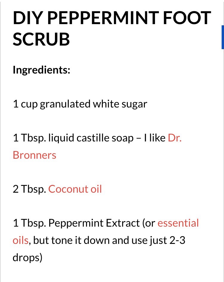 DIY Peppermint Foot Scrub.