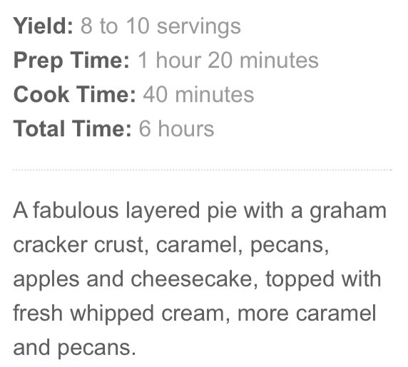 Salted caramel apple pie cheesecake 