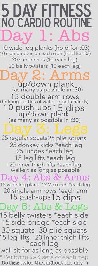 ⚡️✨6 Different 5 Days A Week Workouts To Start Trying Now✨⚡️