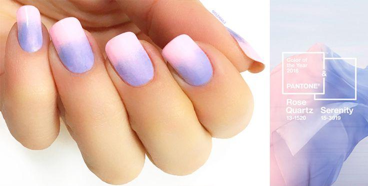 An ombre nail with these colours looks great and is relatively simple to do! 