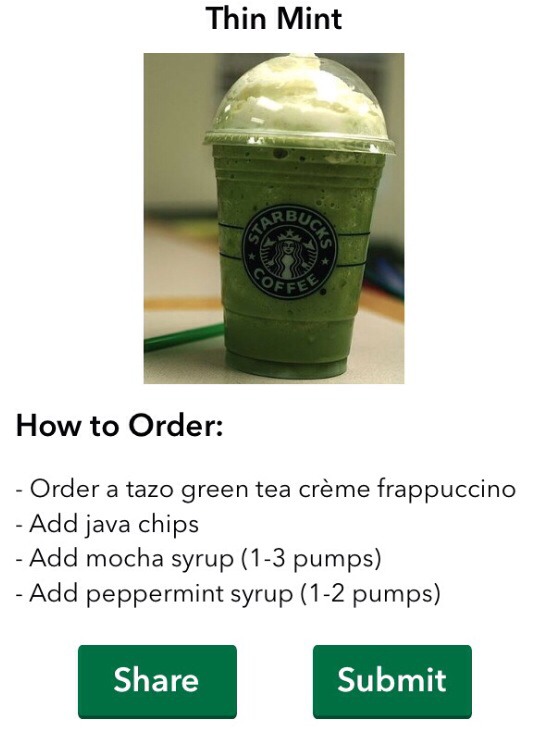 Starbucks Hidden Drink Recipes 