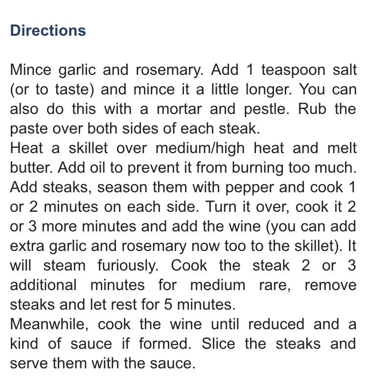 Rosemary Garlic Butter Steak Recipe!!🍴🍷