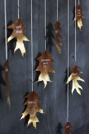 Using your white paint marker, write something you’re thankful for across the leaves. If you’re doing this at a party or Thanksgiving celebration, pile the leaves up in a bowl and ask guests to take a moment to pen what they’re thankful for, too!