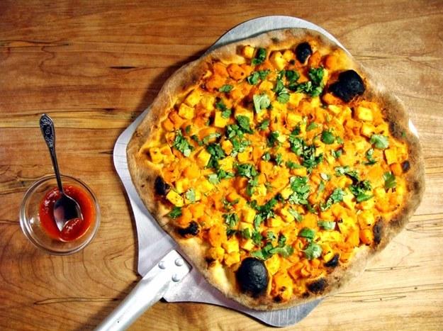 21. Vegetarian Thai Curry Pizza 