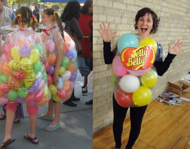 Jelly Beans using balloons and a garbage bag!