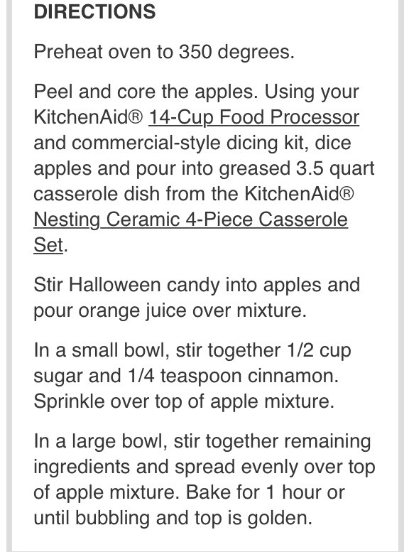 HALLOWEEN CANDY APPLE CRISP