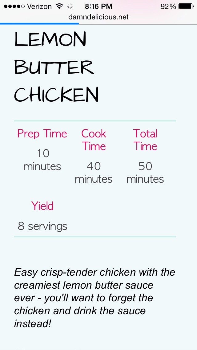 Lemon Butter Chicken