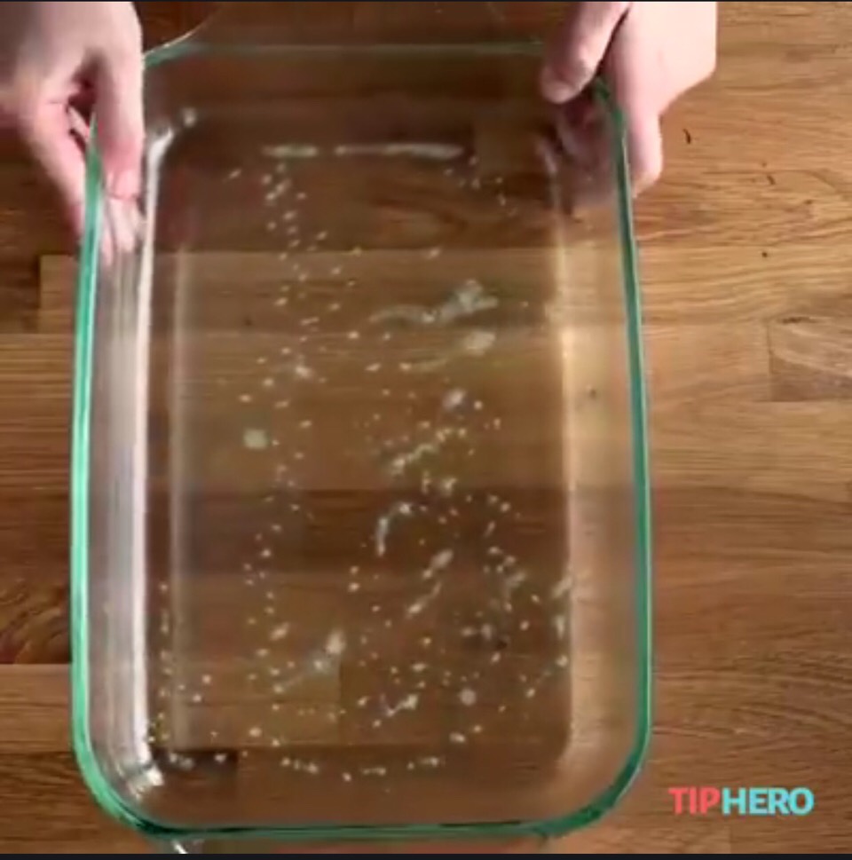 Butter the tray. 