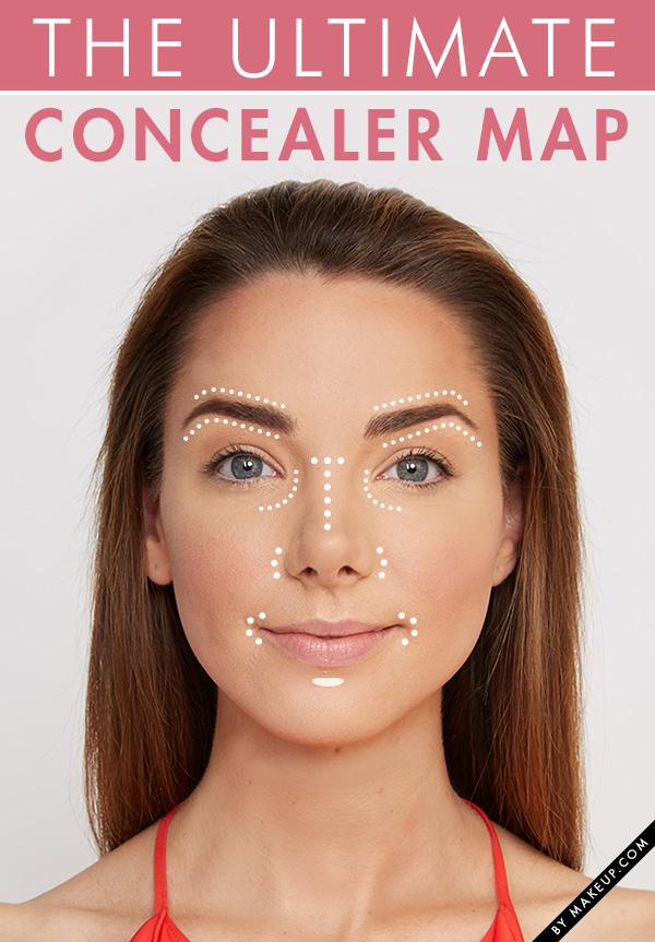 Where to apply.Need your eyebrows to pop? Above and below the brow line. Corner of eye to eliminate blue or brownish coloring. Down the bridge of your nose to brighten the center of your face. Around the nostrils to clear up redness. And cover and lines around your mouth!